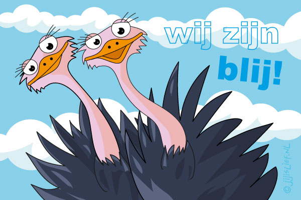 Kaart: Wij zijn blij!