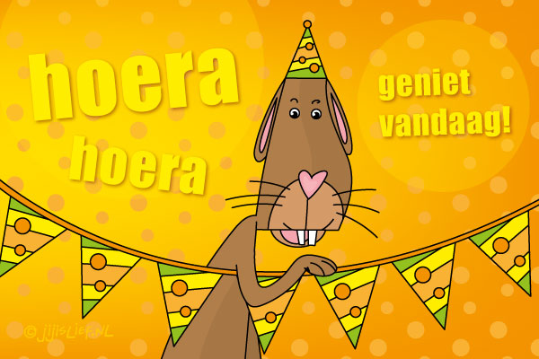 Kaart: Hoera, geniet vandaag!