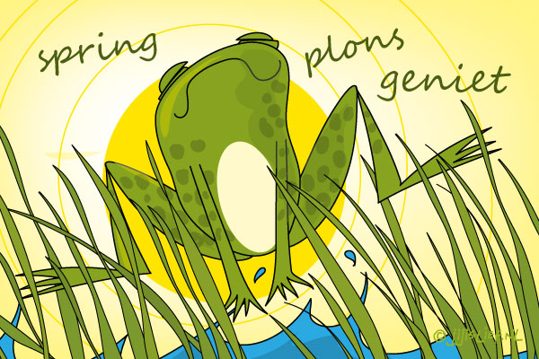 Kaart: Spring, plons en geniet