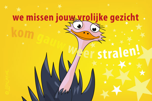Kaart: Kom gauw weer stralen!
