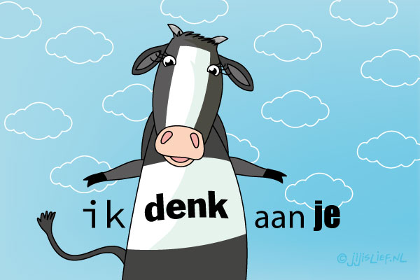 Kaart: Ik denk aan je